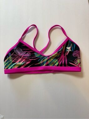 TYR Pink Tropical Print Swim Top M